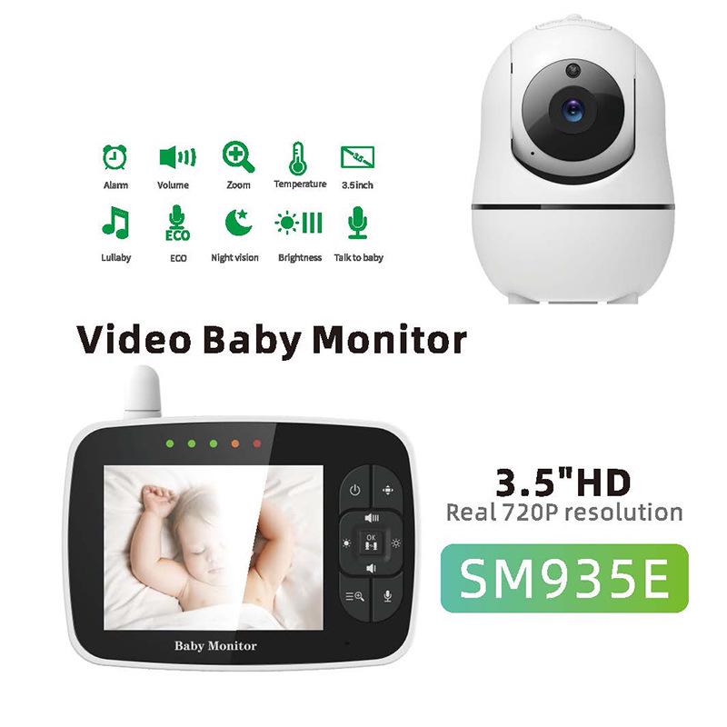 3.5-inch Baby Monitor with Night Vision, Temperature Display & Two-Way Audio European version