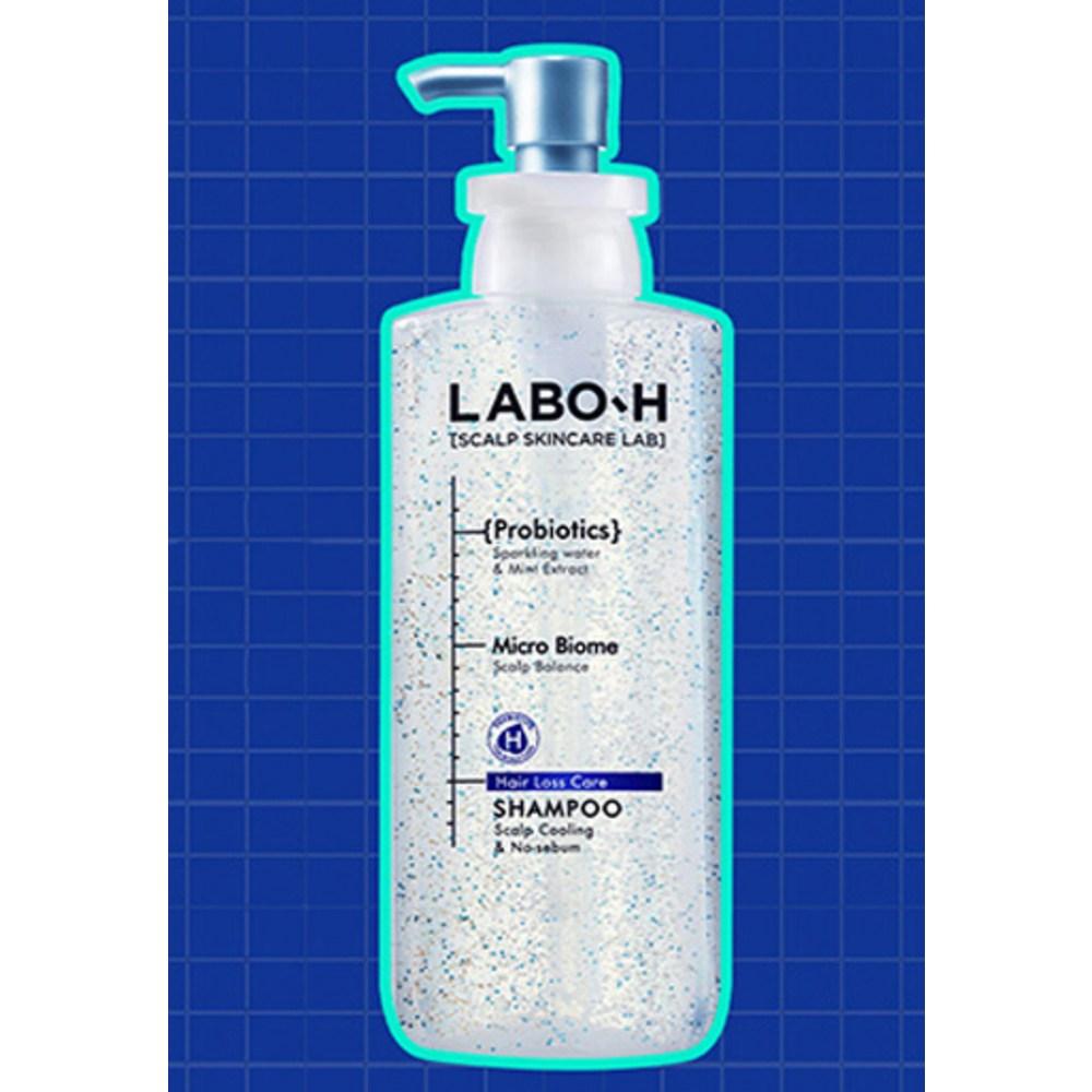 LaboH Chłodzący szampon do skóry głowy i zapobiegający sebum, 2 sztuki, 400 ml