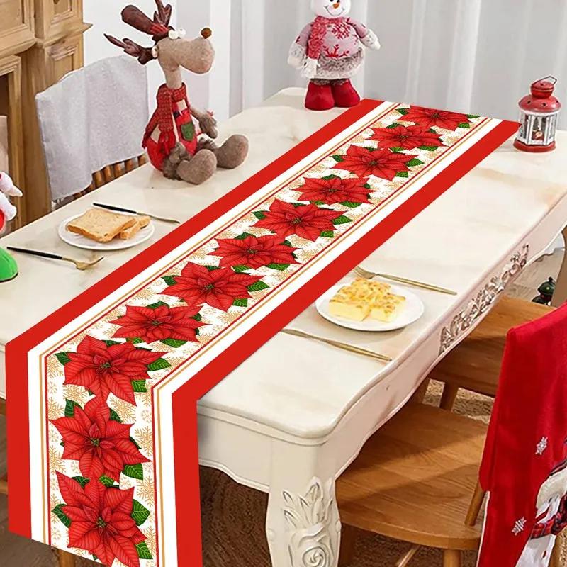 Weihnachtskugel Karo Tischläufer Frohe Weihnachten Dekorationen Für Zuhause Deko Weihnachten Tischfahne Abdeckung Geschenke Frohes Neues Jahr