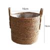 Håndlaget Vevd Plantekurv Strå Flettverk Rattan Sjøgress Oppbevaringskurv Hage Dekorativ