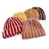 Striped Knitted Hat Cold Proof Pullover Hat Fashion Warm Hat  Autumn Winter