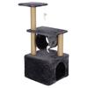 Arbre À Chat - SPRINGOS - 92 Cm - 2 Plateformes - 2 Souris Suspendues - Niche Confortable