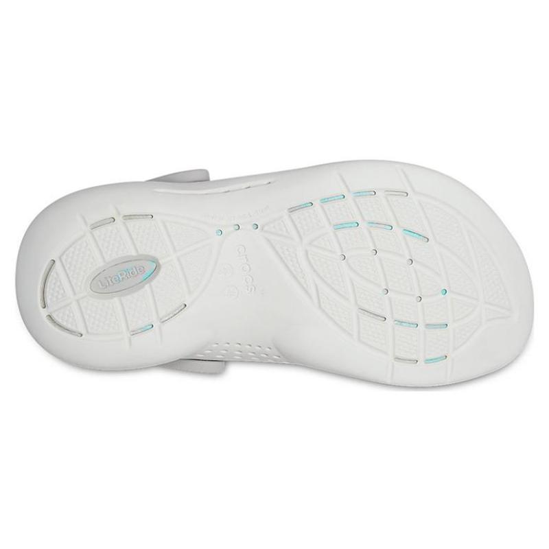 Crocs LiteRide Lightning Shoes Marbled Crocs Beach Sandals Hole Shoes Unisex Pearl White