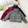 Small foreign style splicing cotton-padded jacket short 2025 winter new fashion cotton-padded jacket small cotton-padded jacket