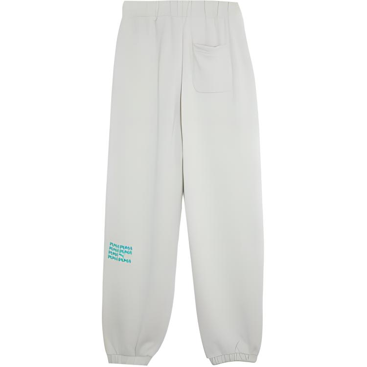 Puma Solid Color Casual Mid-Rise Knit Sports Pants Women Bottoms Dark-Gray 625168-17