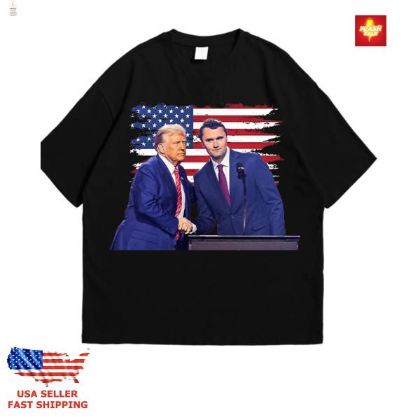 

Charlie Kirk Memorial Shirt True Patriot 1993-2025 RIP American Flag TRump Shirt Unisex T-Shirt XXXXL