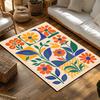 Vintage Persian Style Area Rug Bohemian Floor Mat Non-Slip Home Decor Durable Accent Carpet Modern Living Room Decor Tribal Patt