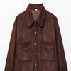 Autumn new women's clothing European and American style fashion simple and versatile suede texture long-sleeved jacket