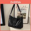 Stylish Pu Tote Bag For Women With Spacious Design And Trendy Streetwear Vibe In Black And Brown
