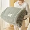 Modern Simple A-class Mother And Baby Grade Half Flannel Blanket All Season Universal Double-faced Thick Warm Office Nap Blanket