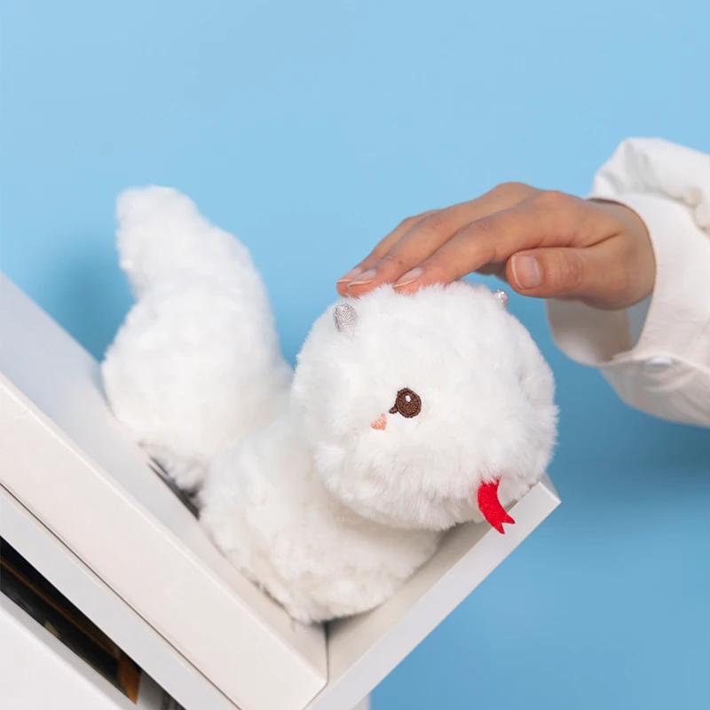 25cm Curly Soft Snake Plush Doll Green Cartoon Small Snake Plush Toy Decoration Bedroom Sofa Gift for Friends