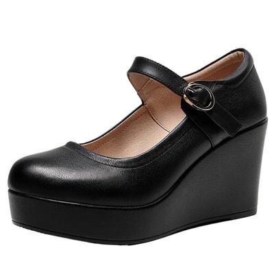 Pantofi Modă Piele Naturală Platformă Pană Mary Janes Femei Primăvară 2025 Tocuri Înalte Pantofi cu Toc pentru Birou Model Chaussure Femme pentru Mujer