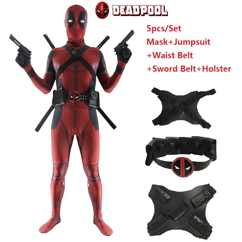 Stunning Deadpool Lycra Full Body Spandex Costume With Breathable Fabric