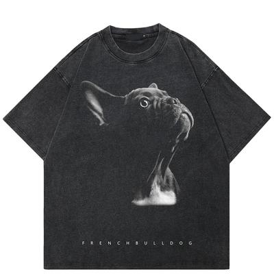 Streetwearové unisexové tričko francouzského buldočka s grafikou