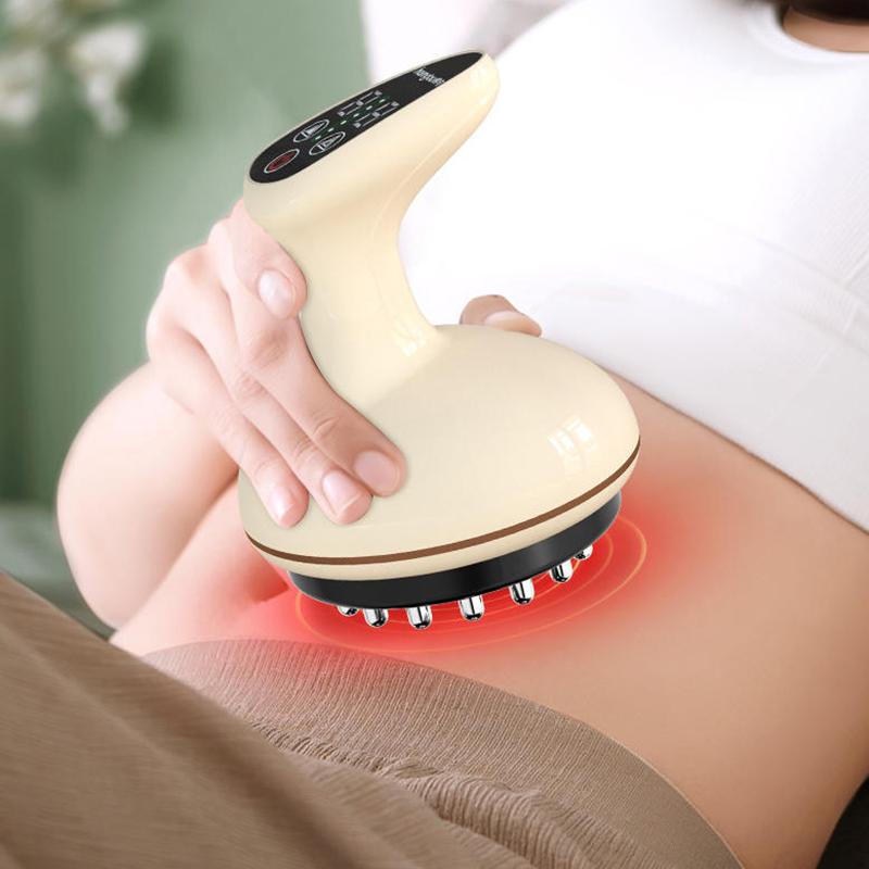 Electric Lymphatic Drainage Brush Heated Meridian Massage Device Lightweight Portable Massager For Personal Care And Body Wellness