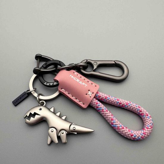Dinosaur Charm Keychain Zinc Alloy Animal Keyring Keys Backpacks Handbags Keychain Stylish Accessories
