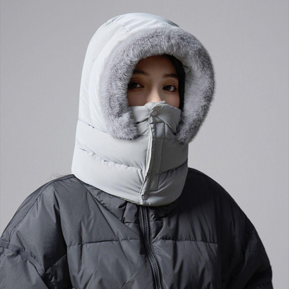 Windproof 3-in-1 Winter Cycling Hat Keep Warm Lei Feng Hat Warm Scarf Face Mask  Skiing