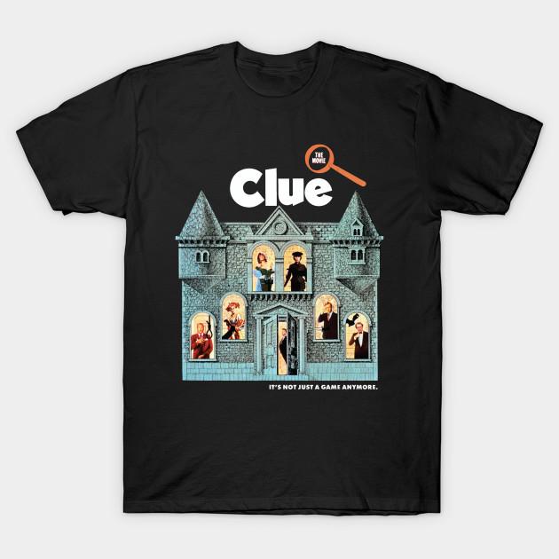 Men Black Print T-shirt Castle Clue Movie No-Cut Transfer Paper Print Cotton Tshirt M чёрный