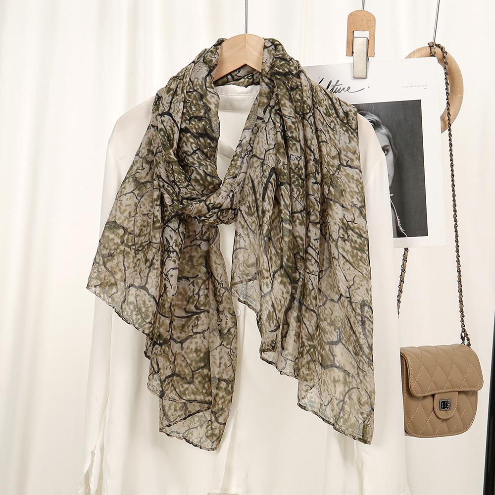 

Новый модный подходящий платок с принтом, мягкий длинный шарф, универсальный легкий шарф для женщин 180*85CM