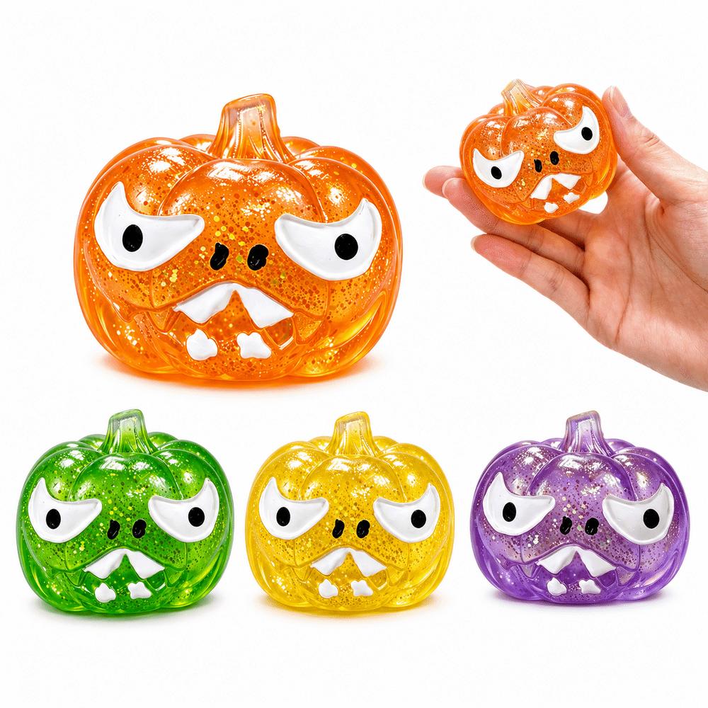 TPR Halloween Dumplings Squeeze Toy Devil Pumpkin Stress Relief Sensory Ball Stress Relief