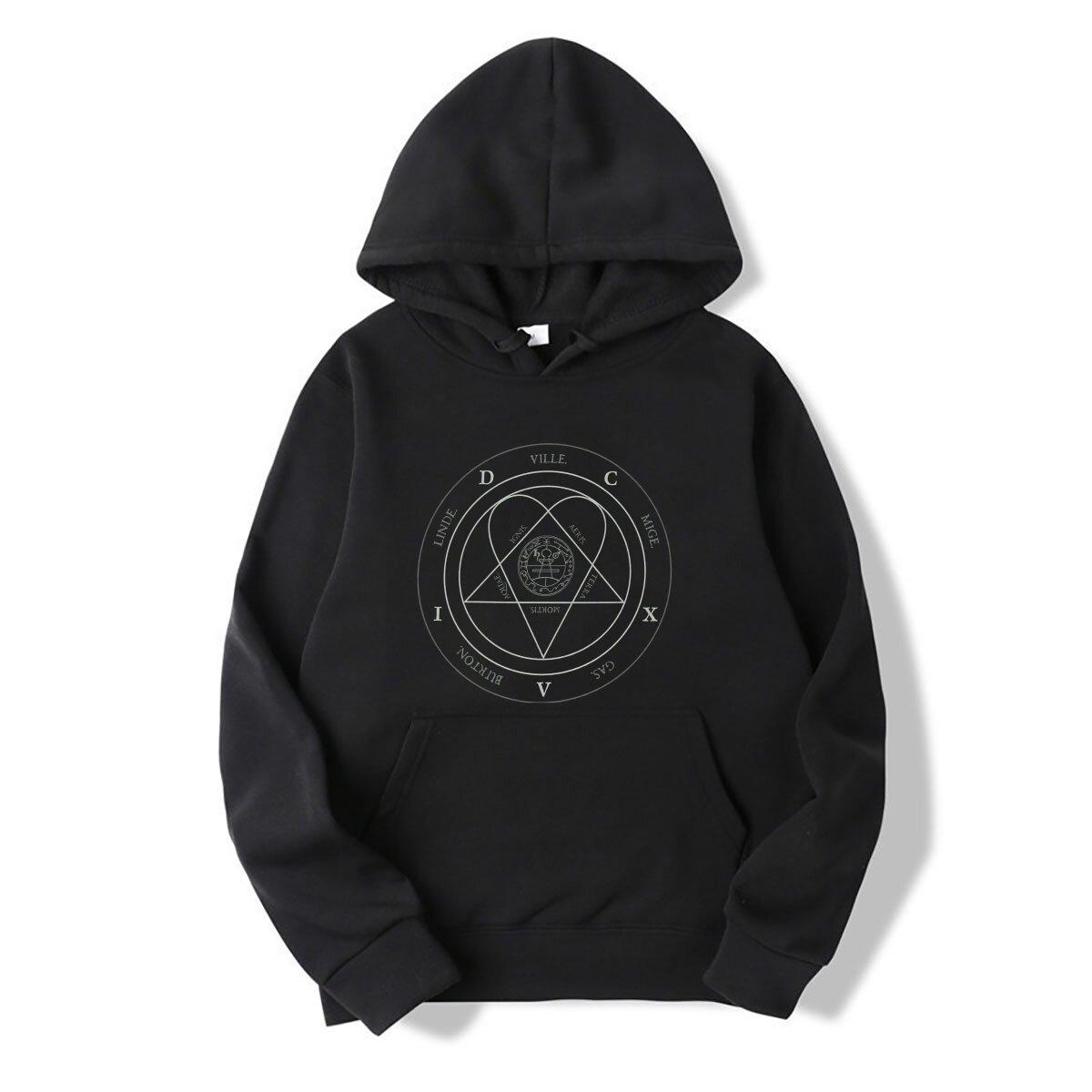 

2006 HIM Ville Valo heartbeat Dark Light Black Band hoodies Adult S XL