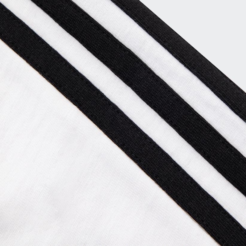 Adidas Originals Archive Striped Logo Print Pullover Sports Short Sleeve T-Shirt Men Tops White Black JM7284