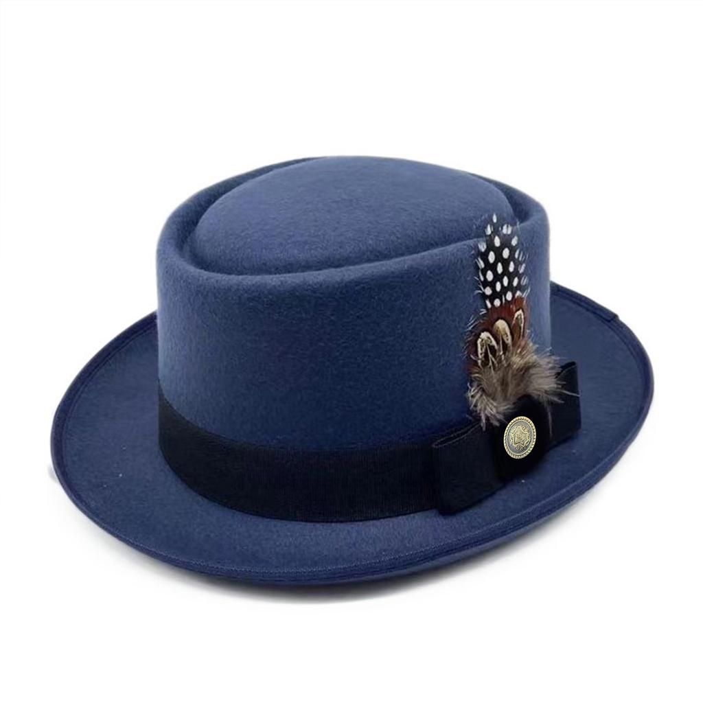 Fashionable Versatile Spring And  Felts Top Hat, British  Street Dance Jazz Hat