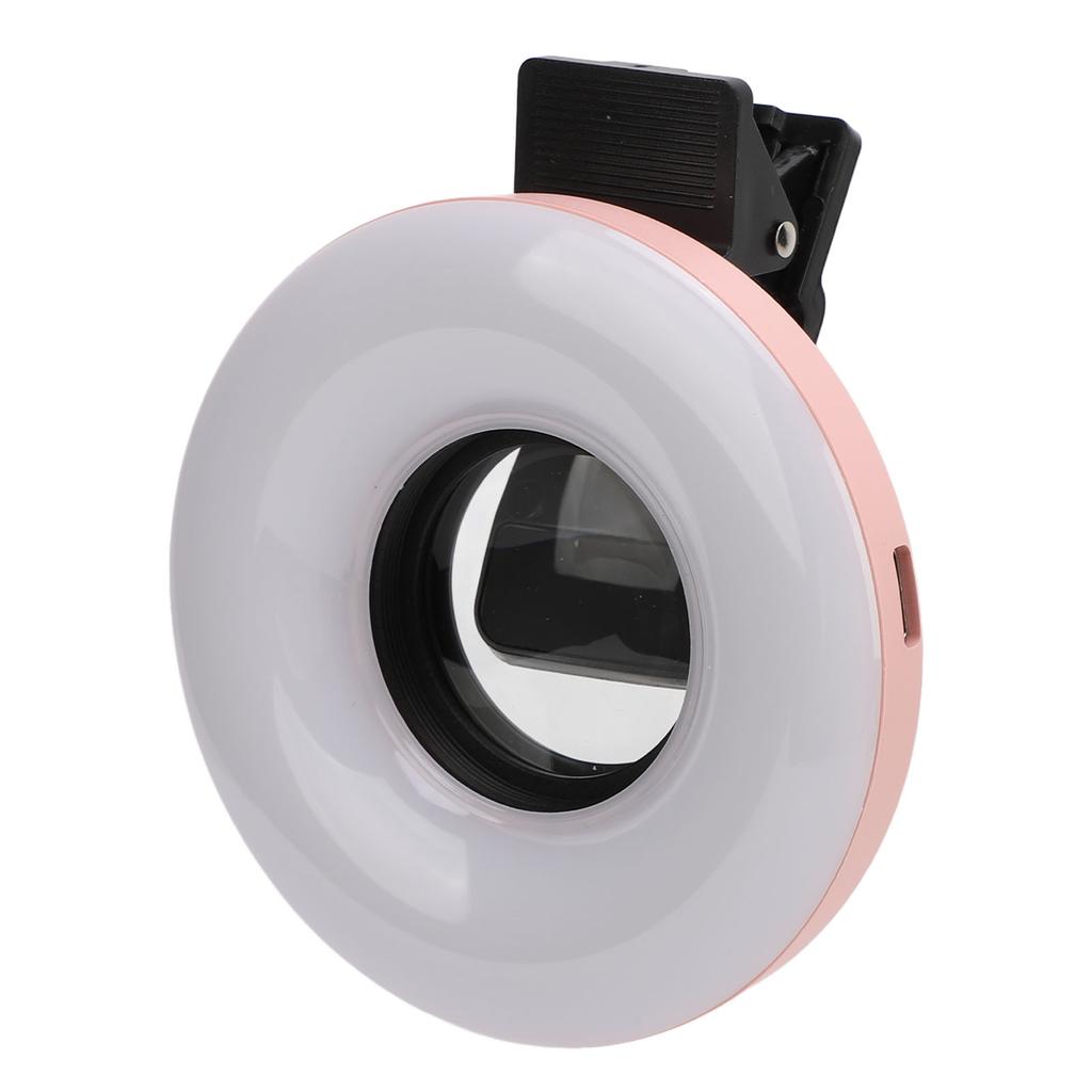 Makro-Objektiv 15-facher Zoom mit LED-Fülllicht 3 Lichtmodi 5 Helligkeitsstufen USB 200mAh Handy-Makro-Objektiv mit Clip für Wimpern Schmuck Fotografie