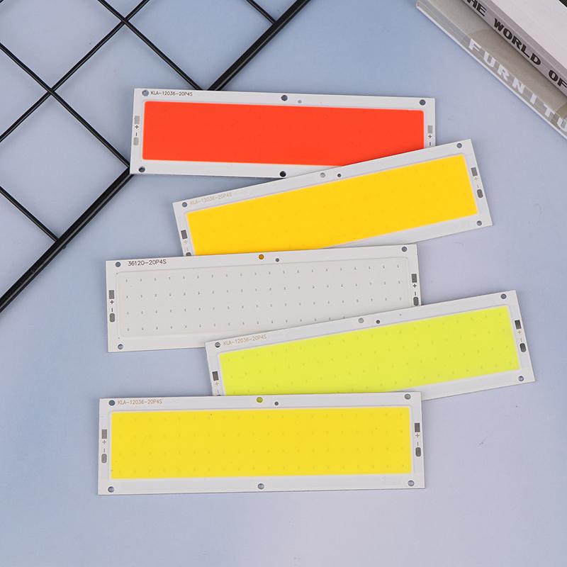 120X36Mm Dc 12V Led Cob 10W Chip Light Source Strip Bulb Panel Cold White Natural White Warm White Blue Red For Diy Car Lamp