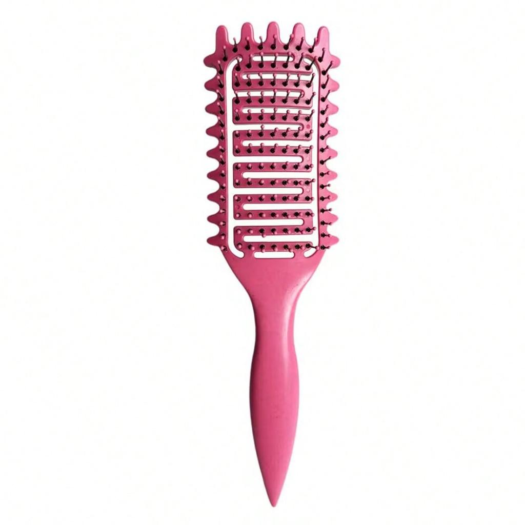 Portable Curly Hair Styling Brush, Detangling & Volumizing Comb for All Hair Types