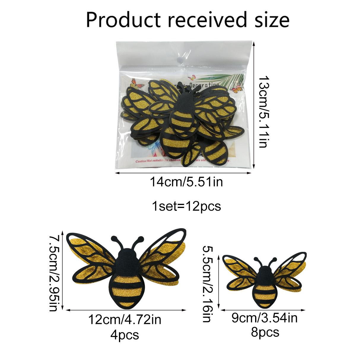 

12 шт./набор 3D стереоскопические мультяшные наклейки на стену с пчелами Детская комната Гостиная Свадебный прием Фон Декорация