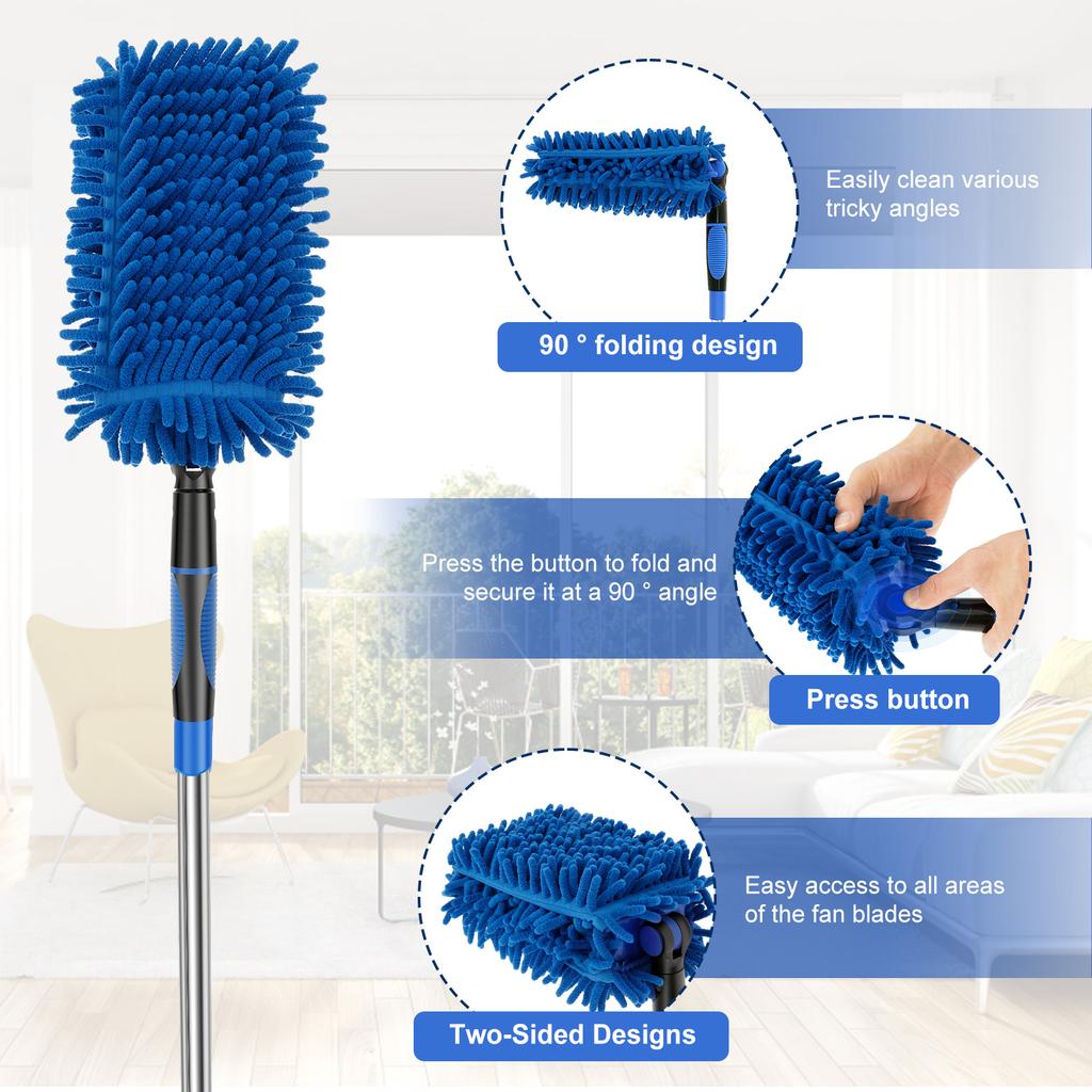 Ceiling Fan Cleaner Duster Bendable Home Cleaning Tool Reusable Flexible Car Duster for Household Appliances Blinds Bookshelves