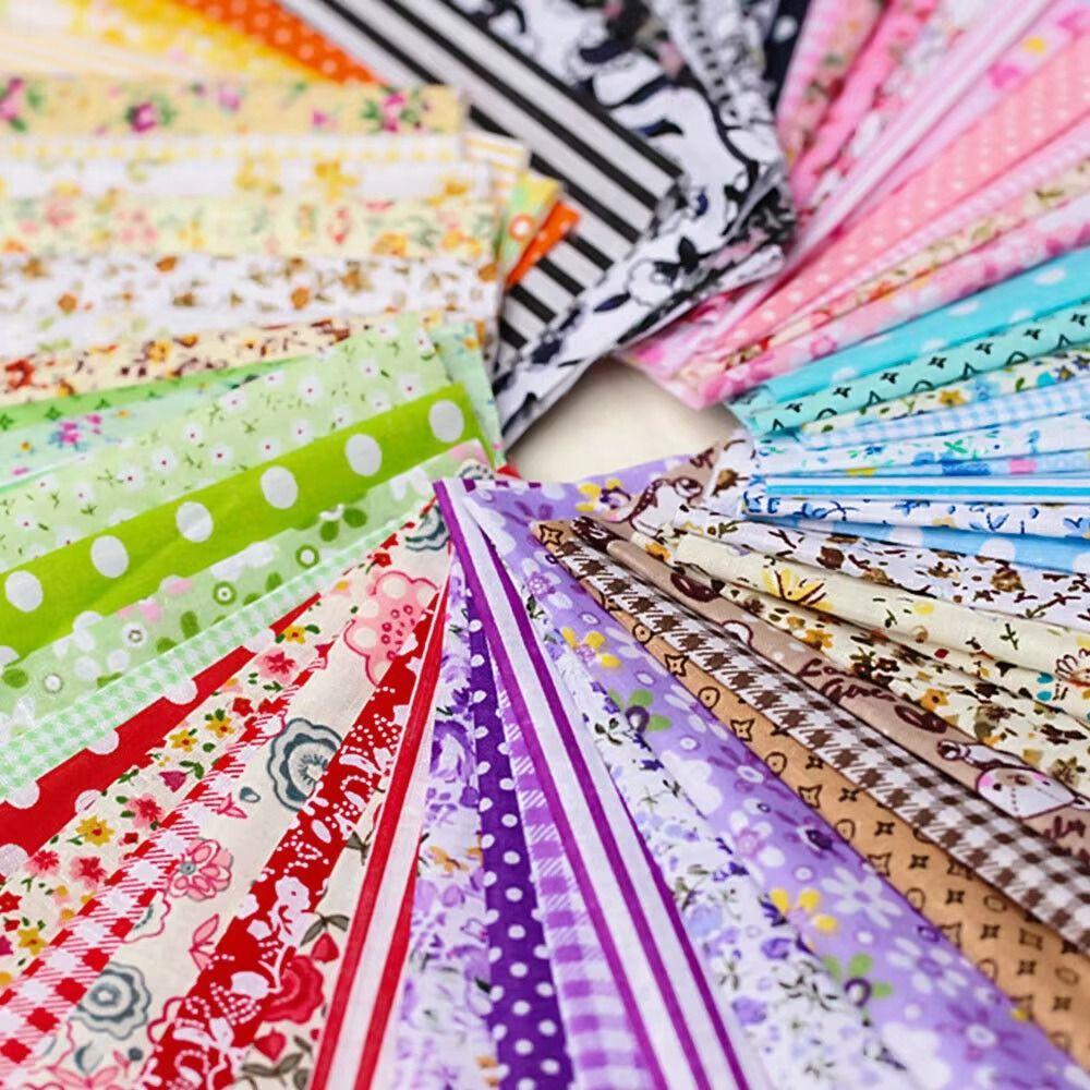 7Pcs/set Pre-Cut Cotton Fabric Stash Colorful DIY Sewing Patchwork Fabric Bundle 50x50cm Cotton Fabric