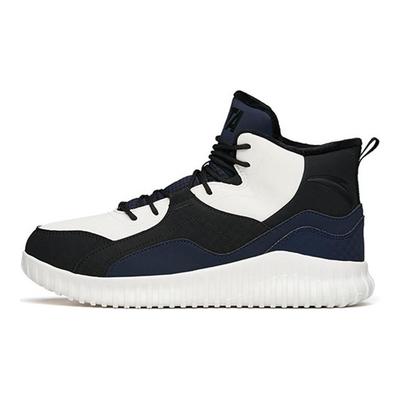 Life Collection Abrasion Resistant Mid Top Sports Casual Shoes Men's Black White Blue 112148903-3