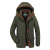 Men's Mid-Length Winter Cotton Coat with Velvet, Multi-Pocket, Thickened, Plus Size - Ideal for Middle-Aged and Elderly