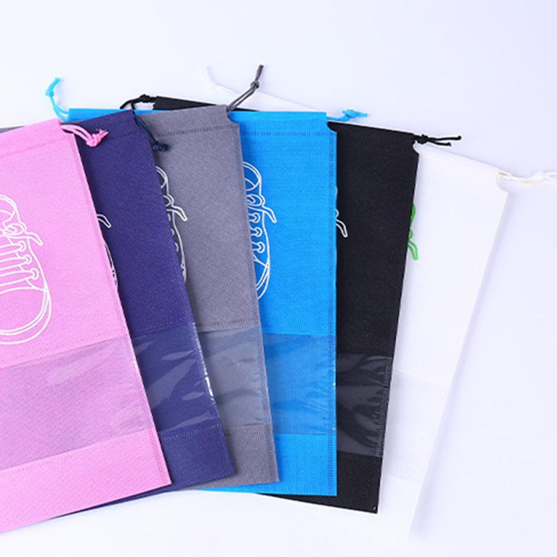 5pcs Non-woven Shoes Bag Storage Bag with Drawstring Strap Mouth Shoes Storage Bag, Shoes Dustproof Bag, Travel Shoes Storage Bag
