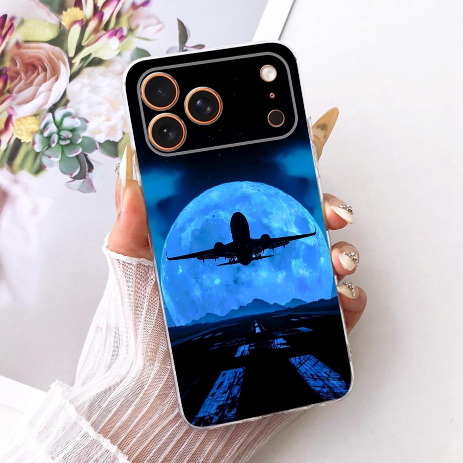 For Apple iPhone 17 Pro Max Case Luxury Flowers New Painted Cover Clear Silicone Case For iPhone 17 Air iPhone17 Pro Soft Fundas