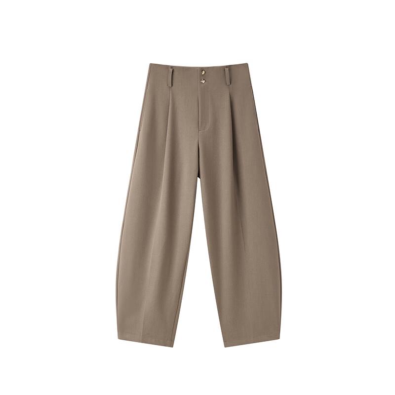 Peacebird Women s High-Waist Banana Fit Casual Pants M