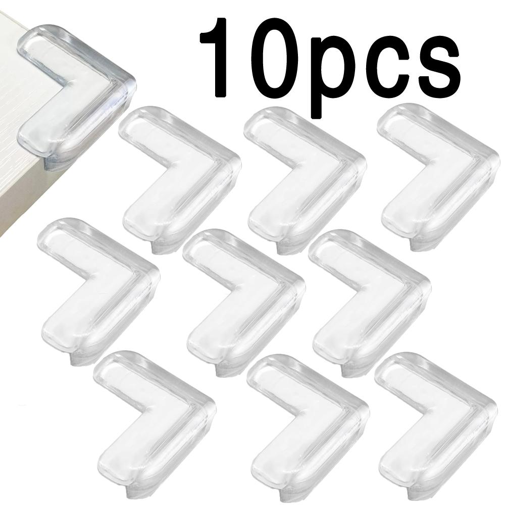 10Pcs Soft Silicone Clear Corner Guards - Youngsters Safety Edge Protectors With High-Resistant Adhesive Gel For Furniture, Cabi
