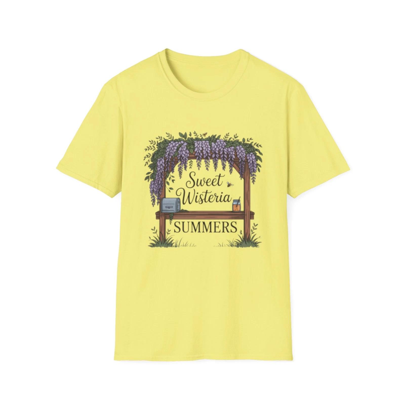 -Sweet Wisteria Arbor T-Shirt | Floral Spring Tee M