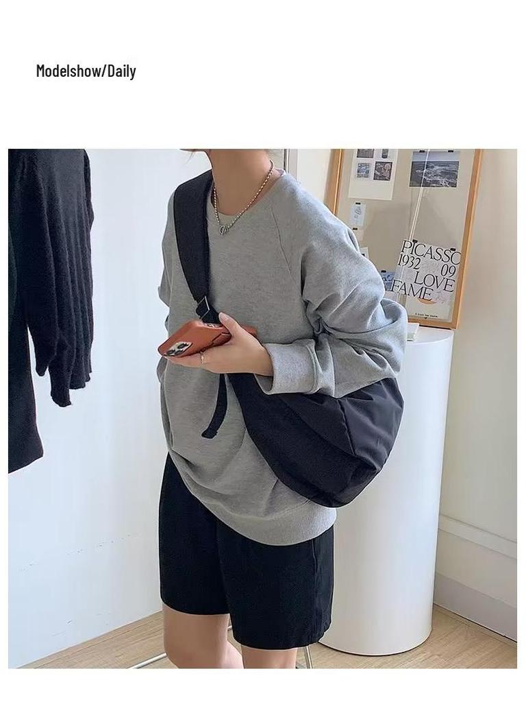 Korean Canvas Crossbody Bag for Women - Wide Strap, Niche Design, Pleated Dumpling Style