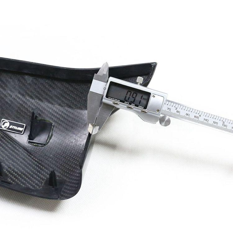 Dry Carbon Fiber Rearview Mirror Shell Set for BMW X3/X4/X5/X6/X7 – Four-Piece Kit