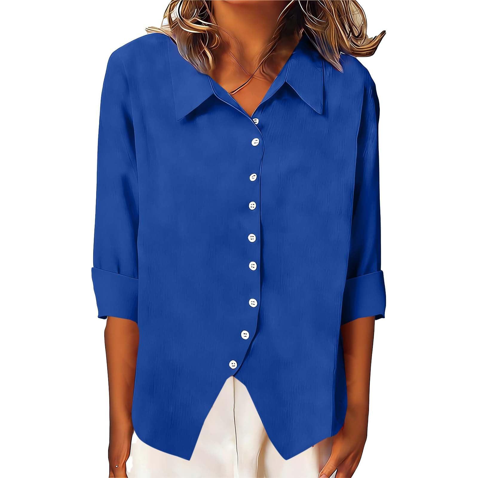 

Женский модный повседневный топ с рукавом 3/4 - цвет 3 S синий