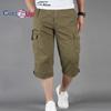 Pantaloncini Estivi da Uomo Cozy Up Cargo Ampi Oversize Tasca con Cerniera Taglia Grande 6XL 5XL Tinta Unita Spiaggia Puro Cotone Pantaloni al Ginocchio