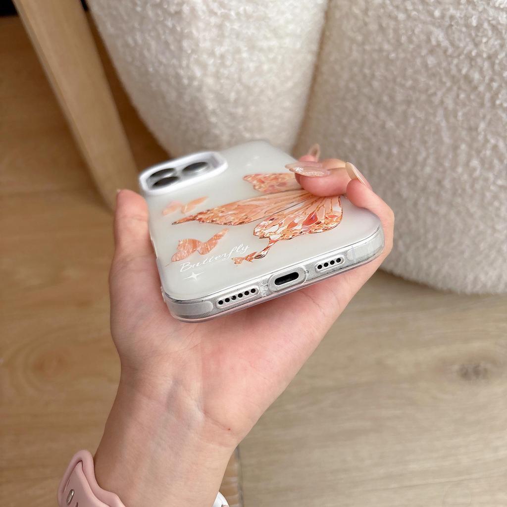 INS Butterfly Phone Case for iPhone 17 Pro Max and iPhone 14/13 - Soft, Stylish Design