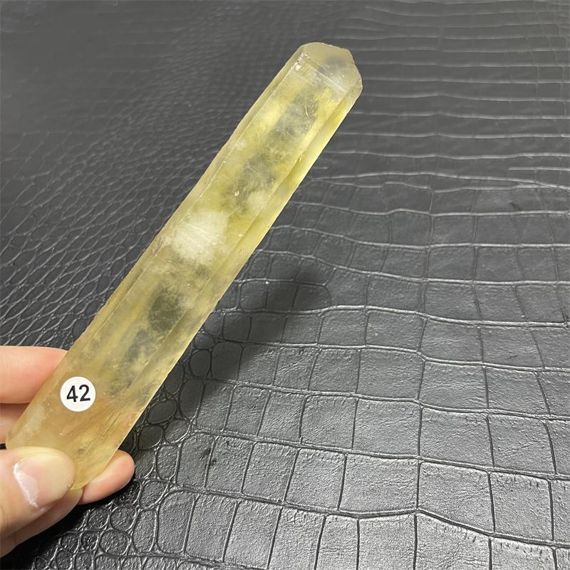 Hot for sale!Natural yellow crystal wand point crystal smoky topaz point reiki healing as a gift