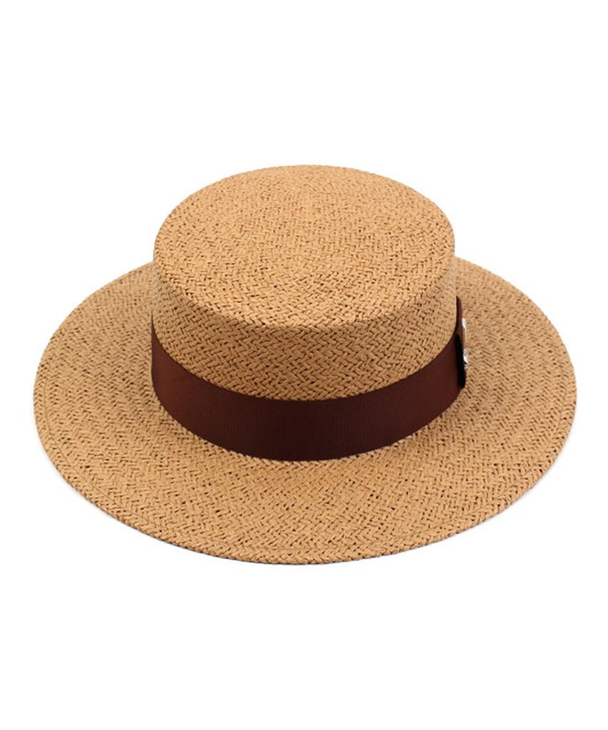 Yunibeosyeolkemiseuteuli Brown Line Brown Panama Hat Panama Hat