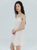 Etmont Slip Flare Layered Mini Dress Light Pink