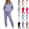 Ensemble Sweat à capuche et Pantalon de jogging Coupe ample pour Femme Tenue décontractée confortable assortie deux pièces