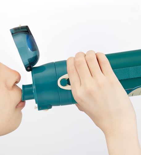 Skater Kids' Water Bottle, 470ml, Direct Drink, Pokemon Snorlax Design, 24cm, for Boys and Girls, Insulated, Stainless Steel, Lightweight, Sports Bott